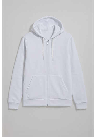 Erkek Fermuarlı Kapüşonlu Cepli İçi Polarlı Sweatshirt Çok Renkli