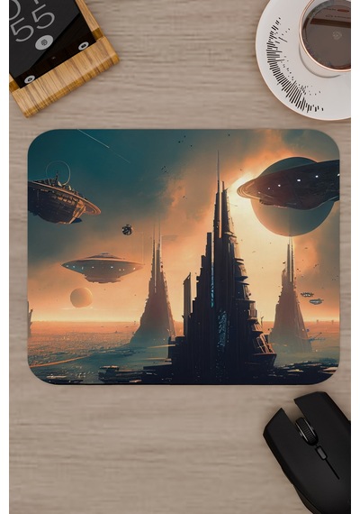 Yıldız Galaksi Kaymaz Dikişli Kauçuk Oyuncu Mousepad V1 - 22x18 Gaming Mouse Pad Fare Altlığı