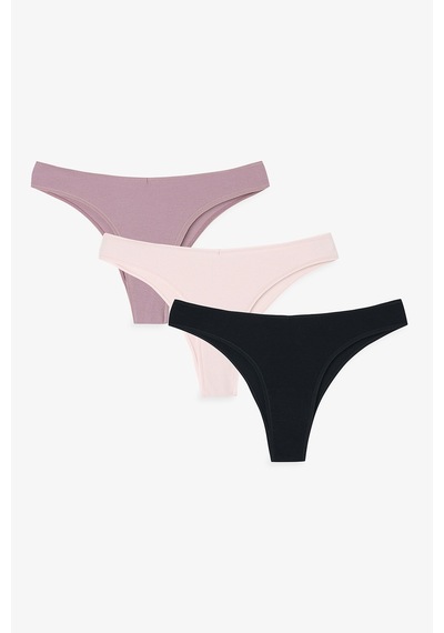 Penti Renkli Soft Tones 3'lü Pamuklu V Model Brazilian Külot