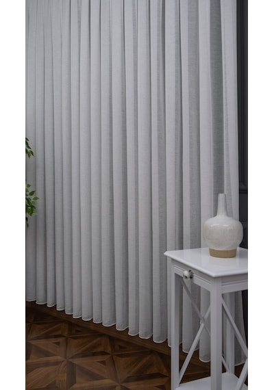 Evdepo Home Kullanıma Hazır Keten Tül Perde (540660856)
