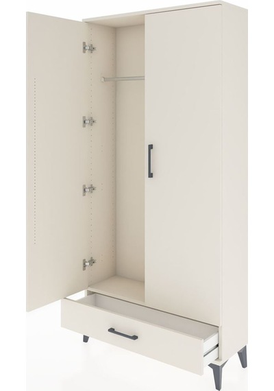 Arges Dolap Tek Raflı Tek Çekmeceli Tek Askılı 88x30x182 Ayta... Aytaşı