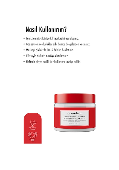 Maruderm Besleyici Kil Maskesi 100 ML