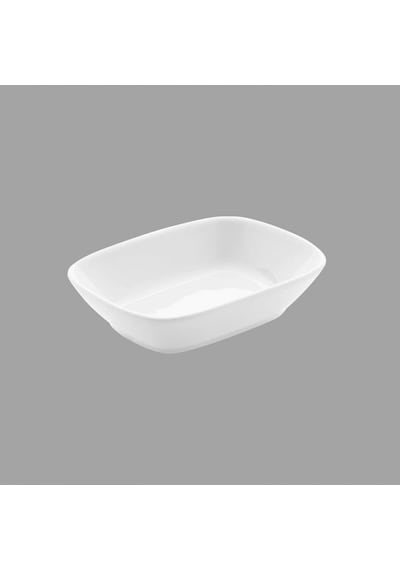 Güral Porselen Kare Beyaz Kayık Tabak 6 Adet 17 Cm