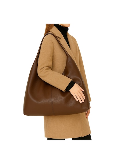 Adelina Bags Kadın Acı Kahverengi Salaş Yumuşak Dokulu Büyük Boy Omuz Ve Tote Çanta Kahverengi