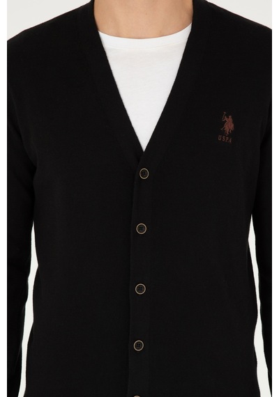 U.s. Polo Assn. Erkek Siyah Hırka Triko 50293531-vr046 Siyah