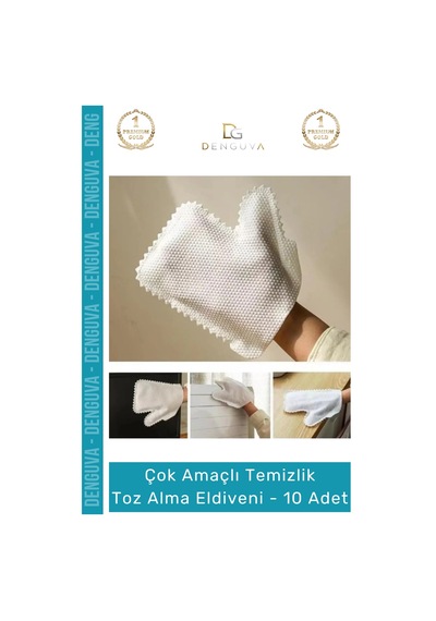 Özel Üretim Yüksek Kaliteli Mikrofiber Pratik Çok Amaçlı Temizlik Toz Alma Eldiveni 10 Adet