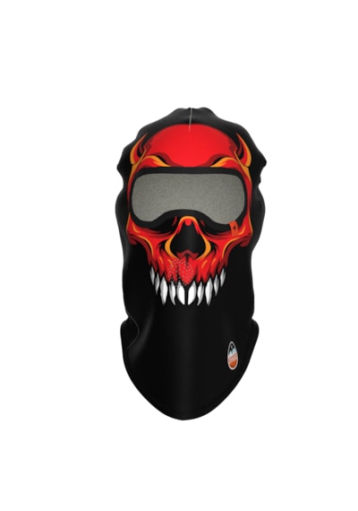 Funny Balaklava, Su İtici Özellikli Dwr Baskılı Snowboard, Kayak, Motosiklet, Bisiklet Kar Maskesi Açık Gri Melanj