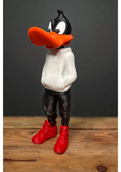 3dbaskı 26 C M Daffy Duck Figürü, Looney Tunes Figür, Çizgi Film Figürü Space Jam - Daffy Duck