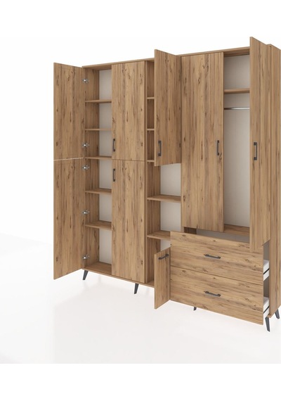 Arges Dolap 12 Raflı 2 Çekmeceli Tek Askılı 220x30x243 Çam-çam/çam Atlas Çam/atlas Çam Arges Dolap 12 Raflı 2 Çekmeceli Tek Askılı 220x30x243 Çam-çam/çam Atlas Çam/atlas Çam