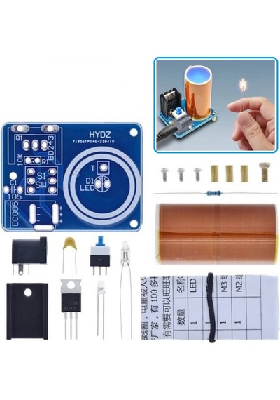 Dc 9-12v Bd243 Mini Tesla Bobin Kiti Modülü Kendin Yap Hobi Devresi Dıy Lehimleme Kiti Demonte Montesiz