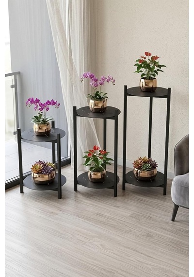 Tr 3 Boy Metal Tepsili Çiçeklik, Çiçek Rafı 1494 Diğer