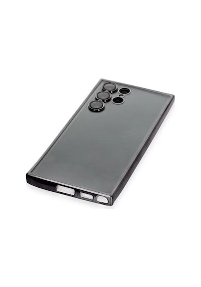 Newface Samsung Galaxy S22 Ultra Kılıf Razer Lensli Silikon - Siyah