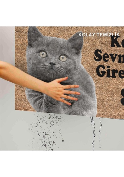 Dekoratif Kapı Önü Paspası - Kaymaz Taban 2 Çok Renkli