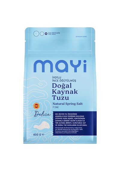 Mayi İyotlu İnce Öğütülmüş Doğal Kaynak Tuzu 600 G - 4 Adet Tarı