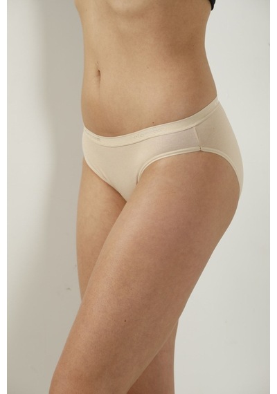 Elegant Kadın Beyaz Bambu Bikini Külot 4'lü Beyaz-siyah-ten