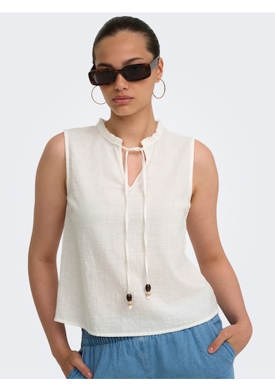 Only Onlswar S/l Frıll Top Wvn Kadın Beyaz Bluz - 15378512
