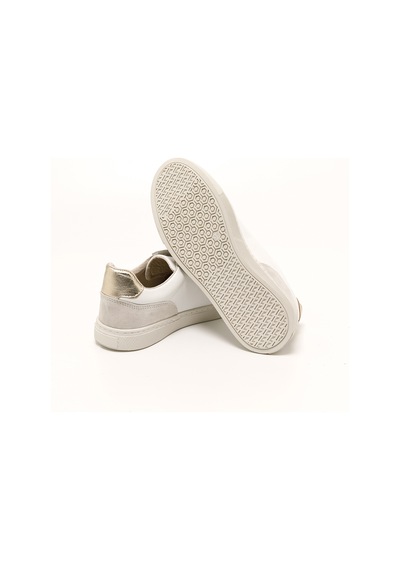 Beyaz Deri-gold Sneaker Günlük Kadın Rc-25y-006-m44 John May Beyaz Cilt-altın Beyaz Deri-gold Beyaz - Altın