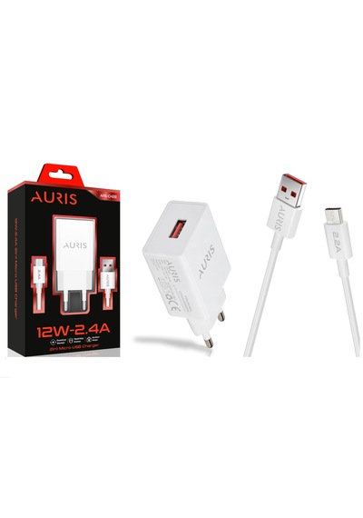 Auris Ch28 12w 2.4a Micro Ev Şarj Aleti Beyaz