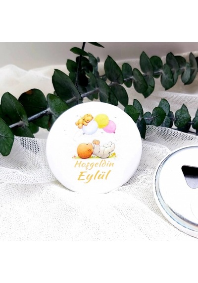 Balonlu Kız Bebek Baskılı Yenidoğan Hediyelik(15 Adet)