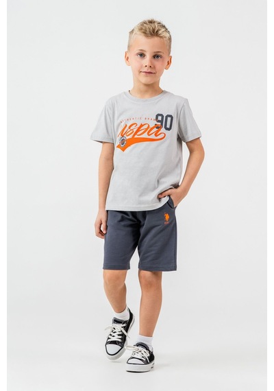 U.s. Polo Assn. Erkek Çocuk Gri Bermuda Takım Us2431-c-v2 Gri