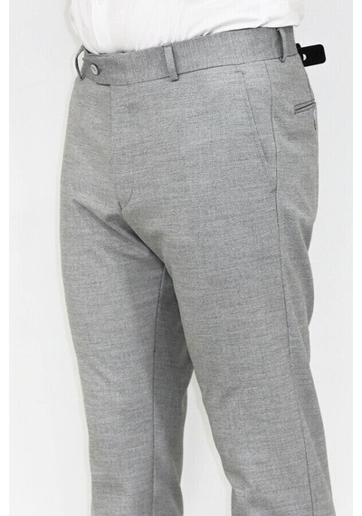 Wessi Desenli Slim Fit Gri Erkek Pantolon Gri