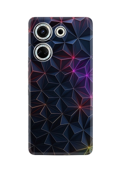Tecno Camon 20 Kılıf Silikon Desen Özel Seri Renkli Prizmalar 1783