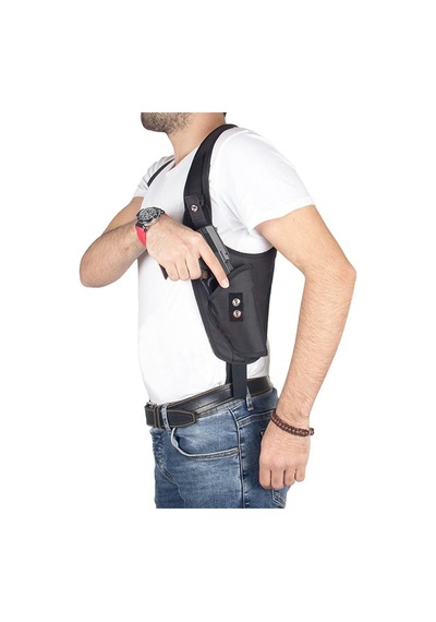 Amerikan Model Dik Koltuk Altı Tabanca Kılıfı-2793 Siyah