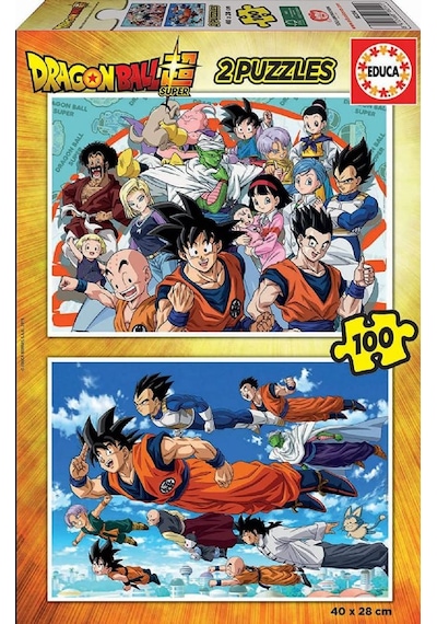 Educa 2x100 Parça Dragon Ball Z Erkek Çocuk Puzzle
