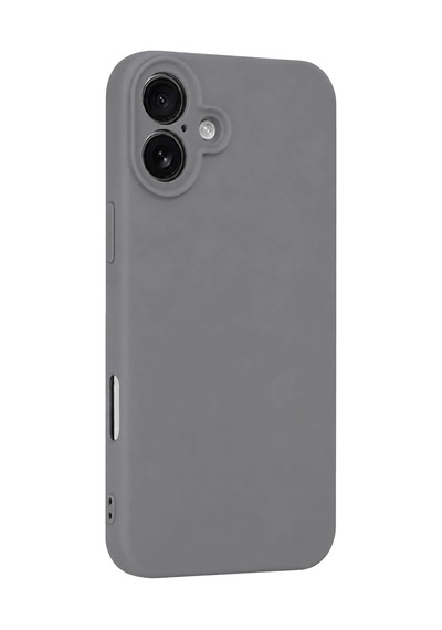 iPhone Uyumlu 16 Plus Kılıf First Silikon - Gri