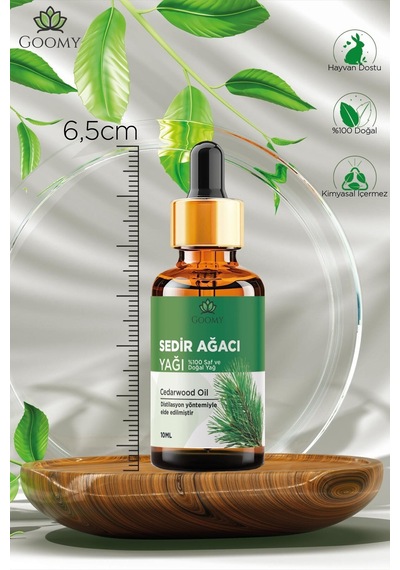 Goomy Sedir Ağacı Uçucu Yağı 10 Ml %100 Saf Ve Doğal Cedarwood Essential Oil