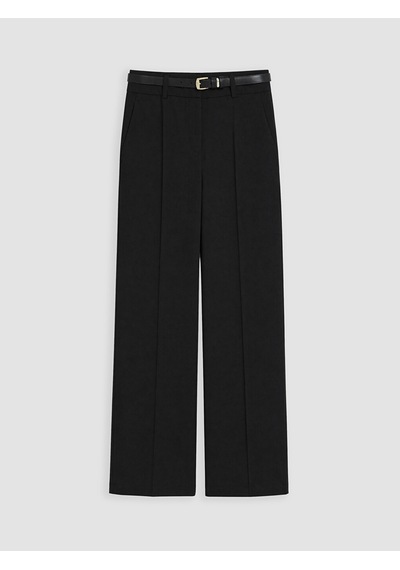 Lcwaıkıkı Classic Siyah Kemerli Geniş Paça Kadın Pantolon
