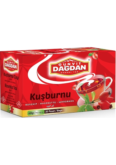 Günvit Dağdan Kuşburnu Bitki Çayı 20 Süzen Poşet