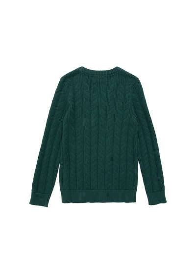 U.S. Polo Assn. Erkek Çocuk Koyu Yeşil Basic V Yaka Kazak 50293535-VR079