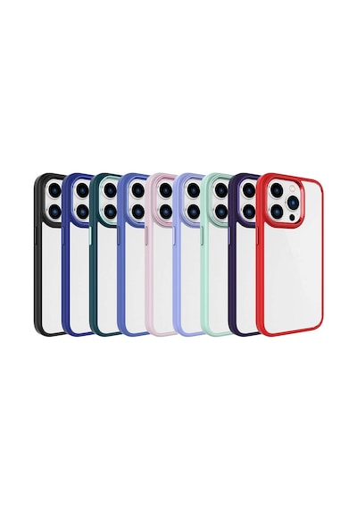 Apple Uyumlu iPhone 15 Pro Max Zore Krom Kılıf-kırmızı Kirmizi Kırmızı