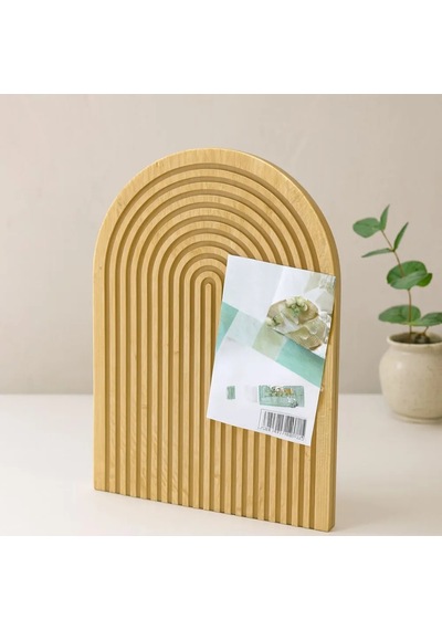 Jenerik Bambu Servis Tepsisi Sunum Tahtası 22x32 Cm Çift Taraflı Çok Renkli