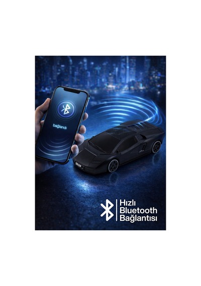 Metaforce Yeni Nesil Araba Modelli Bluetooth Hoparlör I Usb Girişli I Hafıza Kartlı I Type-c Şarj Girişli