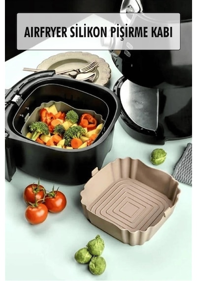 Bütün Airfryer'lere Uyumlu Vizon Silikon Pişirme Kabı Diğer