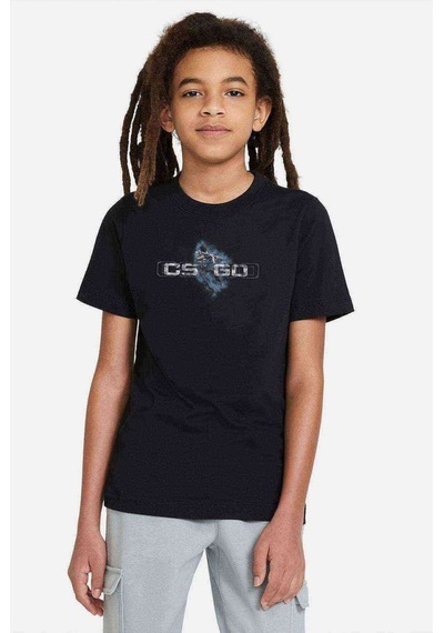 Tshirthane Cs Go Terorist1 Baskılı Unisex Çocuk Siyah T-Shirt