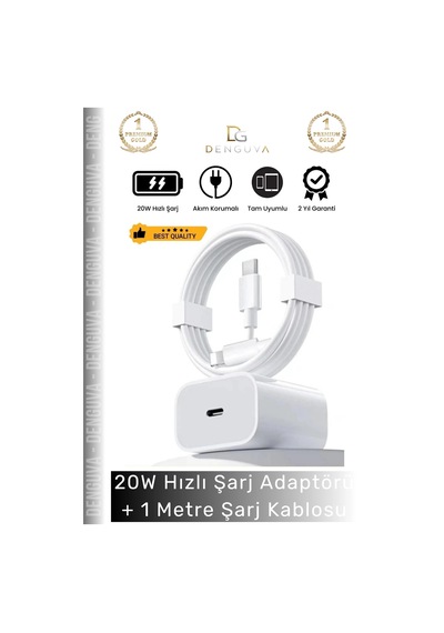 Şarjadaptör 20w Hızlı Şarj Adaptör Seti Lightning Data Type C Kablosu 7 8 X 11 12 13 14 15 Plus Pro