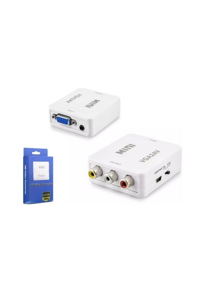 Hadron Hdx1352 Vga To Av Rca Dişi Ses Çıkışlı 1080p Görüntü Dönüştürücü Adaptör - Beyaz - 1 Adet