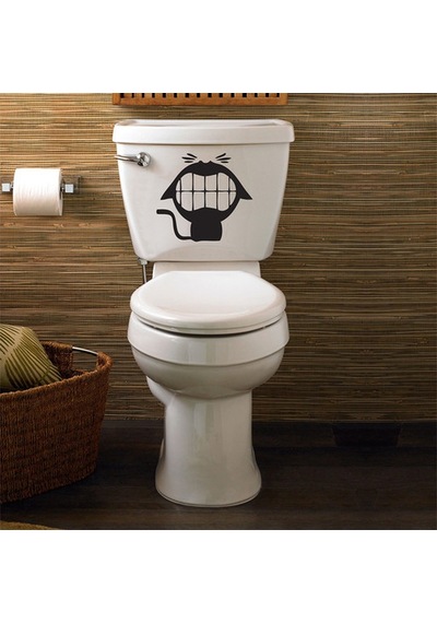 Wc Klozet için Kedi Sticker Yapıştırma Model1