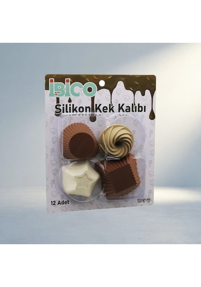 Renkli Silikon Kek Kalıp Seti 12 Adet Farklı Şekil 0