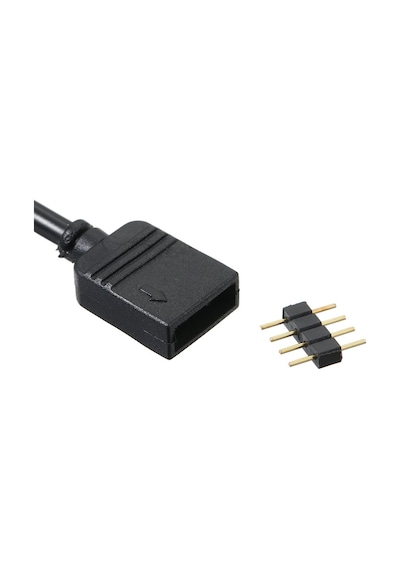 Rgb Led Konnektör 4 Pin Erkek Rgb Led Şerit Birleştirme Ucu Erkek Jumper İğne Konnektör Siyah Çok Renkli