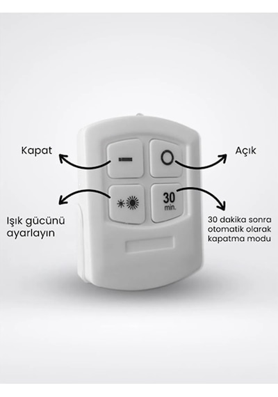 3lü Kumandalı Kabin Led Set Gece Lambası Mutfak Tezgah Altı Dolap İçi Kabin Altı Banyo Aydınlatması