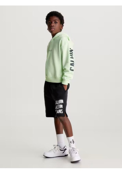 Calvin Klein Pıxel Logo Relaxed S, Beh Siyah Çocuk Şort