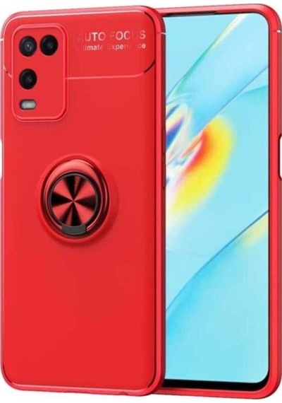 Oppo A54 4g Kılıf Zore Ravel Silikon Kapak Kırmızı