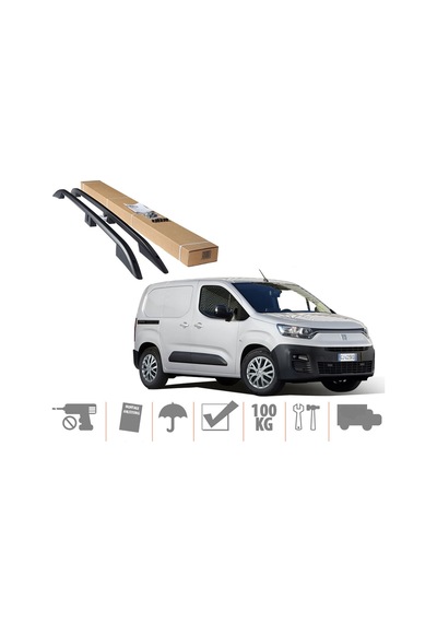 Fiat Doblo 3 Uzun Şase Maxi Üst Port Bagaj Tavan Çıtası 2023 Sonrası Siyah