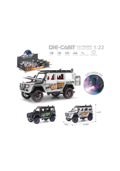 Vardem Oyuncak Çek Bırak 1:22 Sesli Işıklı Buharlı Off-road Jeep Vrd-hcl-801pa