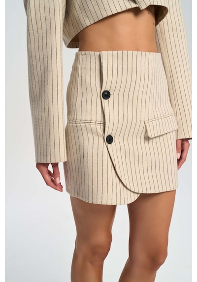 Mai Studios Co. Mai Collection Elegant Bej Ceket-etek Takım Bej