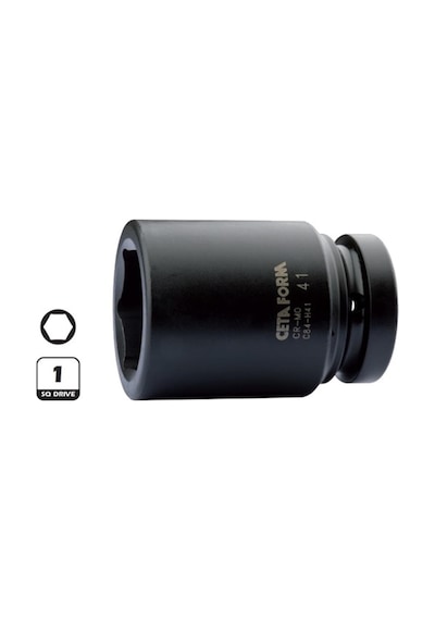 Ceta Form 1"6 Köşe Derin Havalı Lokma Anahtar-36mm C84-h36
